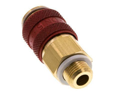 Messing DN 5 Rood Luchtkoppeling Snelkoppeling G 1/8 inch Buitendraad