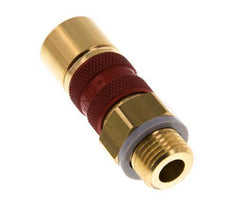 Messing DN 5 Rood-Coded Luchtkoppeling Snelkoppeling G 1/4 inch Buitendraad