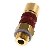 Messing DN 5 Rood-Coded Luchtkoppeling Snelkoppeling G 1/4 inch Buitendraad