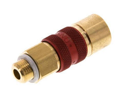 Messing DN 5 Rood-Coded Luchtkoppeling Snelkoppeling G 1/8 inch Buitendraad