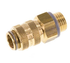 Messing DN 5 Luchtkoppeling Snelkoppeling G 1/4 inch Buitendraad Double Shut-Off