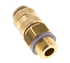 Messing DN 5 Luchtkoppeling Snelkoppeling G 1/4 inch Buitendraad Double Shut-Off