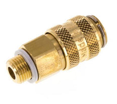 Messing DN 5 Luchtkoppeling Snelkoppeling G 1/8 inch Buitendraad Double Shut-Off
