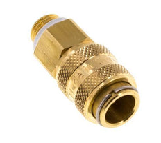 Messing DN 5 Luchtkoppeling Snelkoppeling G 1/8 inch Buitendraad Double Shut-Off