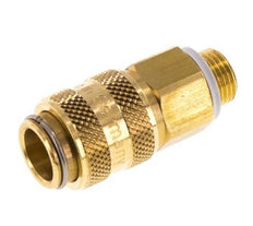 Messing DN 5 Luchtkoppeling Snelkoppeling G 1/8 inch Buitendraad Double Shut-Off
