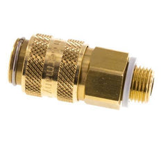 Messing DN 5 Luchtkoppeling Snelkoppeling G 1/8 inch Buitendraad Double Shut-Off