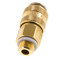 Messing DN 5 Luchtkoppeling Snelkoppeling G 1/8 inch Buitendraad Double Shut-Off