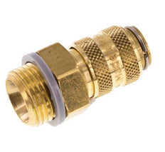 Messing DN 5 Luchtkoppeling Snelkoppeling G 3/8 inch Buitendraad Double Shut-Off