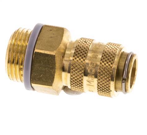 Messing DN 5 Luchtkoppeling Snelkoppeling G 3/8 inch Buitendraad Double Shut-Off