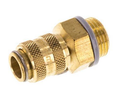 Messing DN 5 Luchtkoppeling Snelkoppeling G 3/8 inch Buitendraad Double Shut-Off