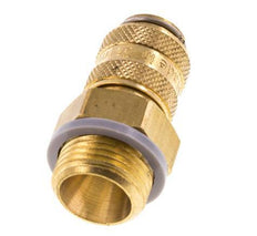 Messing DN 5 Luchtkoppeling Snelkoppeling G 3/8 inch Buitendraad Double Shut-Off