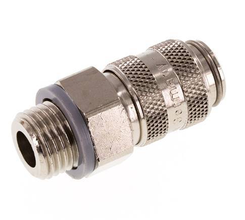 Vernikkeld Messing DN 5 Luchtkoppeling Snelkoppeling G 1/4 inch Buitendraad