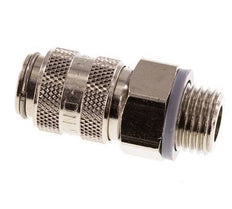 Vernikkeld Messing DN 5 Luchtkoppeling Snelkoppeling G 1/4 inch Buitendraad