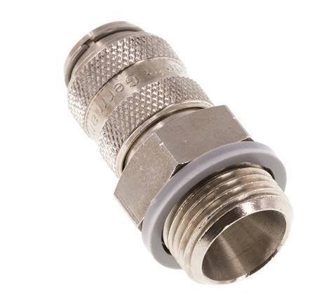 Vernikkeld Messing DN 5 Luchtkoppeling Snelkoppeling G 3/8 inch Buitendraad