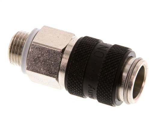 Vernikkeld Messing DN 5 Zwart Luchtkoppeling Snelkoppeling G 1/8 inch Buitendraad Double Shut-Off