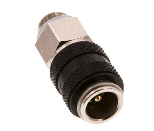 Vernikkeld Messing DN 5 Zwart Luchtkoppeling Snelkoppeling G 1/8 inch Buitendraad Double Shut-Off