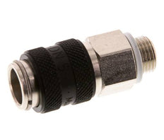 Vernikkeld Messing DN 5 Zwart Luchtkoppeling Snelkoppeling G 1/8 inch Buitendraad Double Shut-Off