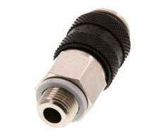 Vernikkeld Messing DN 5 Zwart Luchtkoppeling Snelkoppeling G 1/8 inch Buitendraad Double Shut-Off