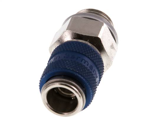 Vernikkeld Messing DN 5 Blauw Luchtkoppeling Snelkoppeling G 1/4 inch Buitendraad