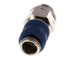 Vernikkeld Messing DN 5 Blauw Luchtkoppeling Snelkoppeling G 1/4 inch Buitendraad