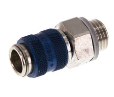 Vernikkeld Messing DN 5 Blauw Luchtkoppeling Snelkoppeling G 1/4 inch Buitendraad