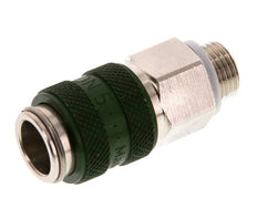 Vernikkeld Messing DN 5 Groen Luchtkoppeling Snelkoppeling G 1/8 inch Buitendraad Double Shut-Off