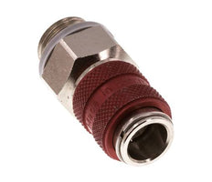 Vernikkeld Messing DN 5 Rood Luchtkoppeling Snelkoppeling G 1/4 inch Buitendraad