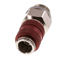 Vernikkeld Messing DN 5 Rood Luchtkoppeling Snelkoppeling G 1/4 inch Buitendraad