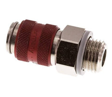 Vernikkeld Messing DN 5 Rood Luchtkoppeling Snelkoppeling G 1/4 inch Buitendraad