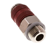 Vernikkeld Messing DN 5 Rood Luchtkoppeling Snelkoppeling G 1/4 inch Buitendraad