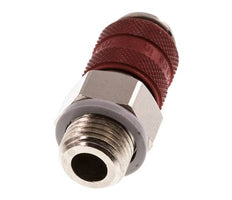 Vernikkeld Messing DN 5 Rood Luchtkoppeling Snelkoppeling G 1/4 inch Buitendraad