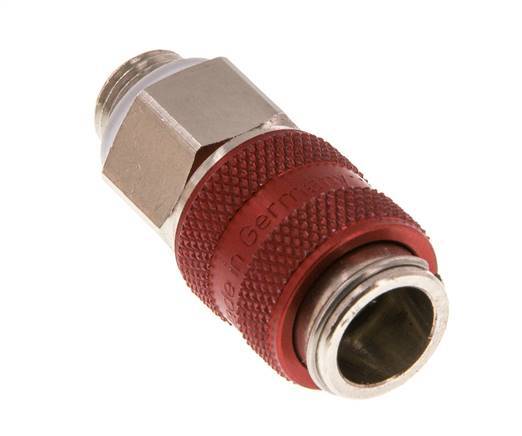 Vernikkeld Messing DN 5 Rood Luchtkoppeling Snelkoppeling G 1/8 inch Buitendraad