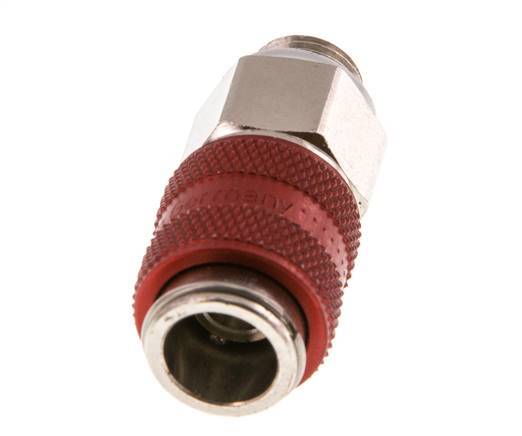 Vernikkeld Messing DN 5 Rood Luchtkoppeling Snelkoppeling G 1/8 inch Buitendraad