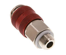 Vernikkeld Messing DN 5 Rood Luchtkoppeling Snelkoppeling G 1/8 inch Buitendraad