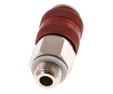 Vernikkeld Messing DN 5 Rood Luchtkoppeling Snelkoppeling G 1/8 inch Buitendraad