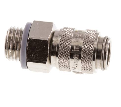 Vernikkeld Messing DN 5 Luchtkoppeling Snelkoppeling G 1/4 inch Buitendraad Double Shut-Off