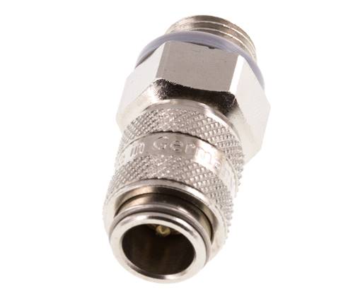 Vernikkeld Messing DN 5 Luchtkoppeling Snelkoppeling G 1/4 inch Buitendraad Double Shut-Off