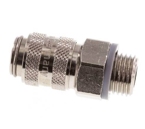 Vernikkeld Messing DN 5 Luchtkoppeling Snelkoppeling G 1/4 inch Buitendraad Double Shut-Off