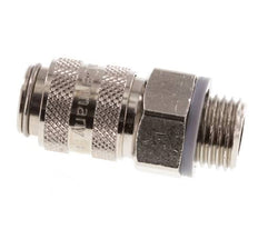 Vernikkeld Messing DN 5 Luchtkoppeling Snelkoppeling G 1/4 inch Buitendraad Double Shut-Off