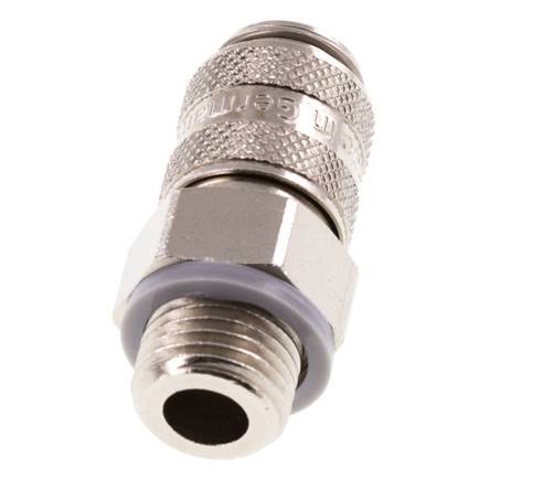 Vernikkeld Messing DN 5 Luchtkoppeling Snelkoppeling G 1/4 inch Buitendraad Double Shut-Off