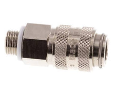 Vernikkeld Messing DN 5 Luchtkoppeling Snelkoppeling G 1/8 inch Buitendraad Double Shut-Off