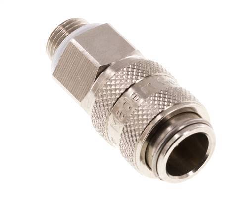 Vernikkeld Messing DN 5 Luchtkoppeling Snelkoppeling G 1/8 inch Buitendraad Double Shut-Off