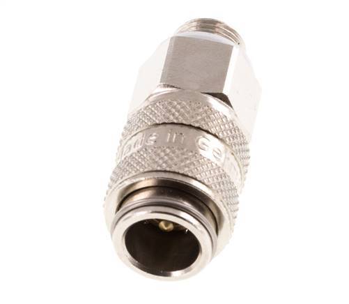 Vernikkeld Messing DN 5 Luchtkoppeling Snelkoppeling G 1/8 inch Buitendraad Double Shut-Off