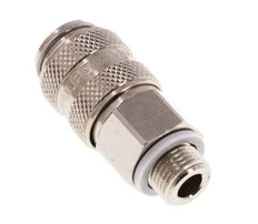 Vernikkeld Messing DN 5 Luchtkoppeling Snelkoppeling G 1/8 inch Buitendraad Double Shut-Off