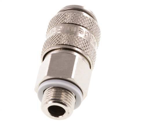 Vernikkeld Messing DN 5 Luchtkoppeling Snelkoppeling G 1/8 inch Buitendraad Double Shut-Off