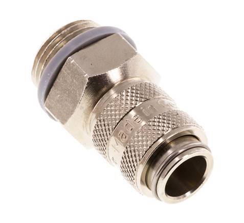 Vernikkeld Messing DN 5 Luchtkoppeling Snelkoppeling G 3/8 inch Buitendraad Double Shut-Off