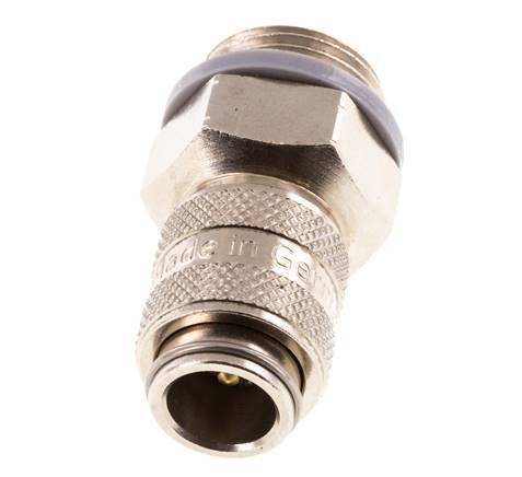 Vernikkeld Messing DN 5 Luchtkoppeling Snelkoppeling G 3/8 inch Buitendraad Double Shut-Off