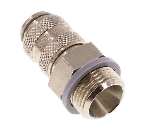 Vernikkeld Messing DN 5 Luchtkoppeling Snelkoppeling G 3/8 inch Buitendraad Double Shut-Off
