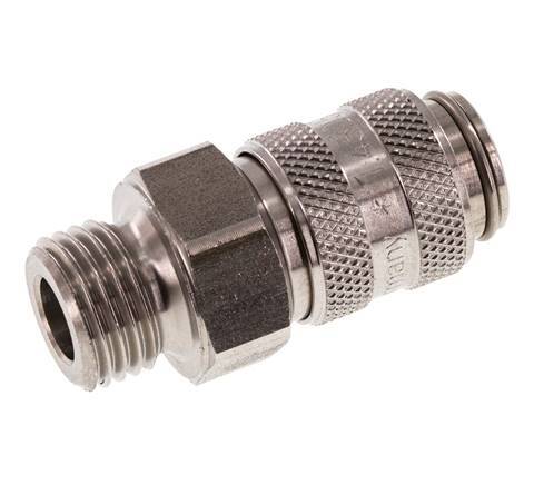 Stainless steel DN 5 Air Coupling Socket G 1/4 inch Male
