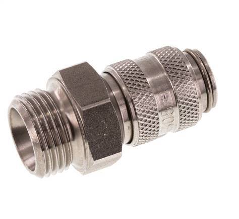RVS DN 5 Luchtkoppeling Snelkoppeling G 3/8 inch Buitendraad